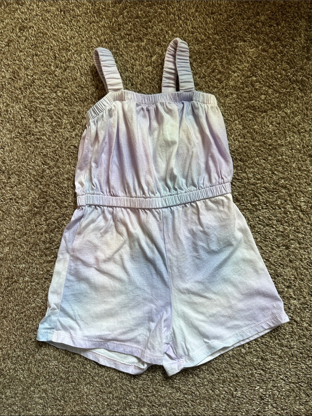 Girls' Lavender Tie-Dye Romper with Elastic Waist - Old Navy